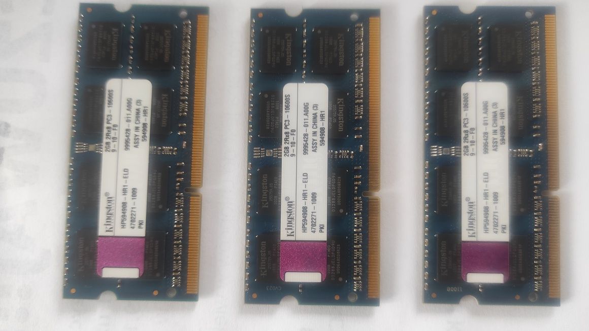 Pamięć RAM do laptopa Kingston 2GB 2Rx8 PC3 - 10600S