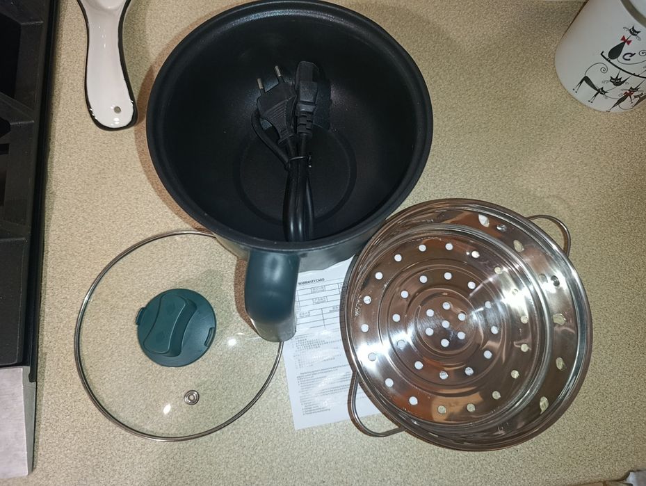 Електрична мультиварка рисоварка міні каструля 1,5л