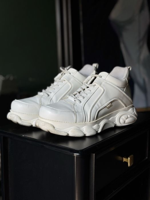 Buffalo London Buty 45 biały białe platformy vintage sneakersy