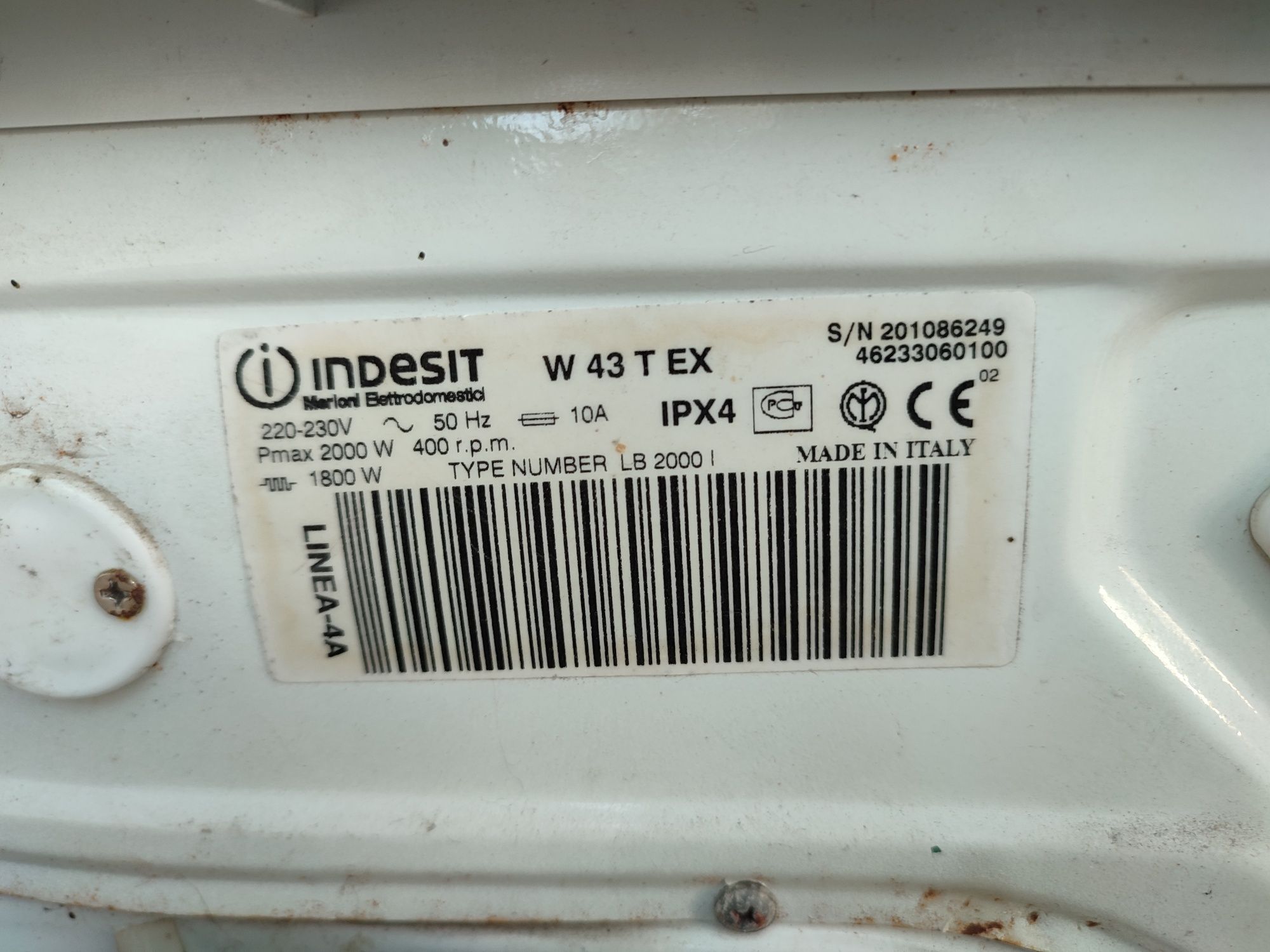 Стиральная машинка indesit w 43 T EX