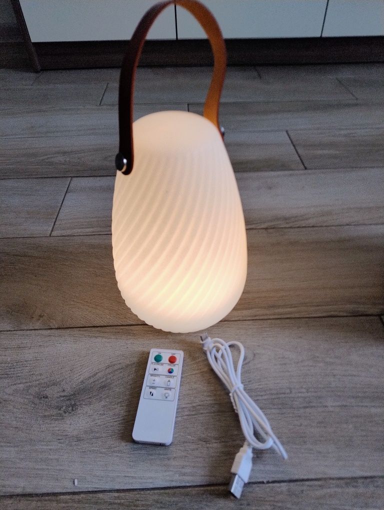 Lampa LED, RGB przenośna, ściemniana, lampa stołowa z 8 kolorami.