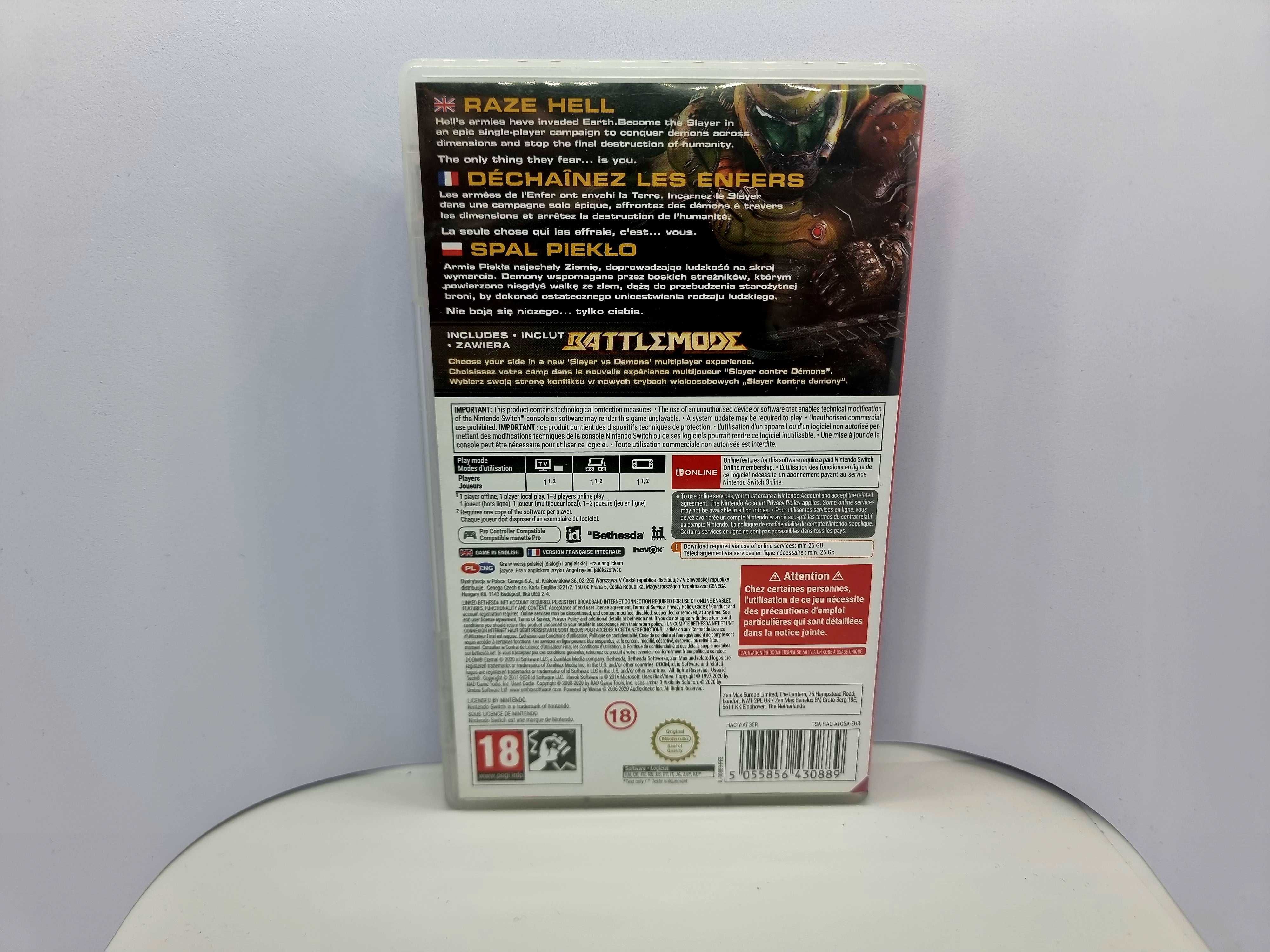Doom Eternal (samo pudełko) - Nintendo Switch