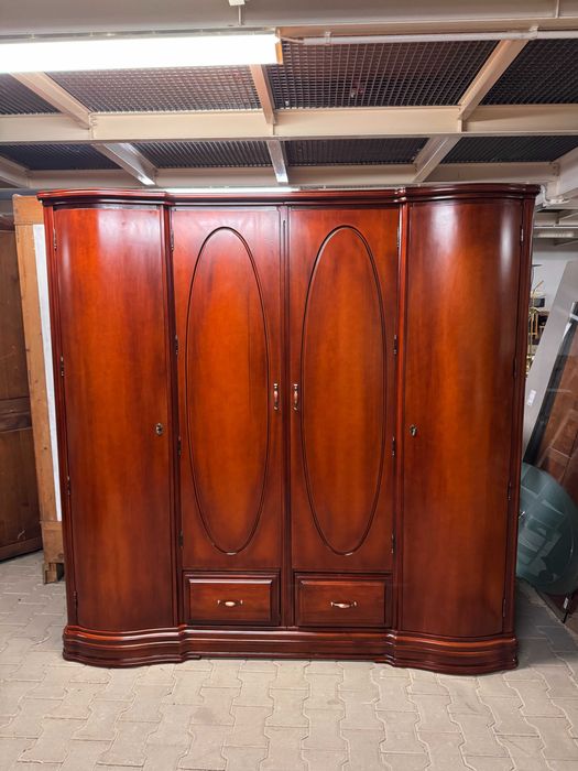 Szafa na ubrania szafa czterodrzwiowa garderoba mahoń