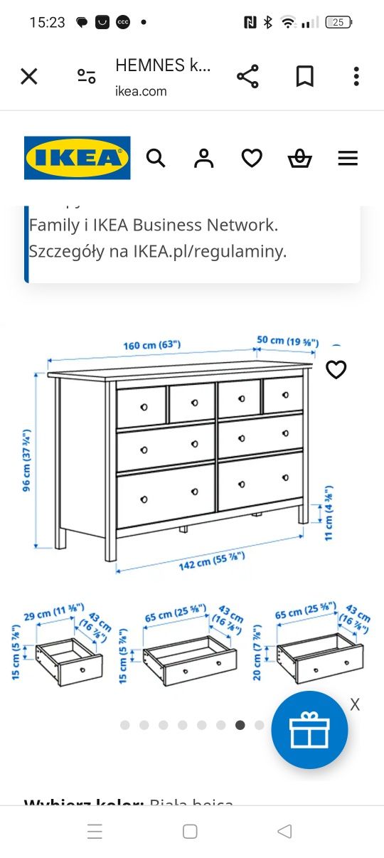 Komoda Hemnes duża
