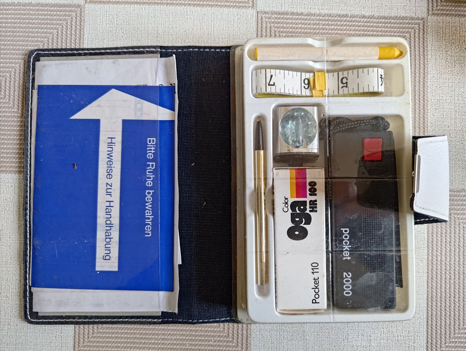 Kamera-Box zestaw powypadkowy samochodowy vintage