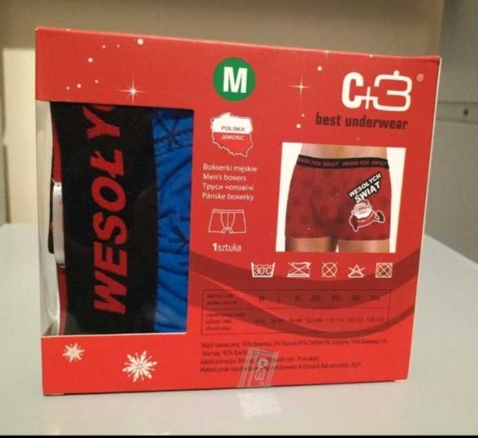 Bokserki męskie świąteczne  M