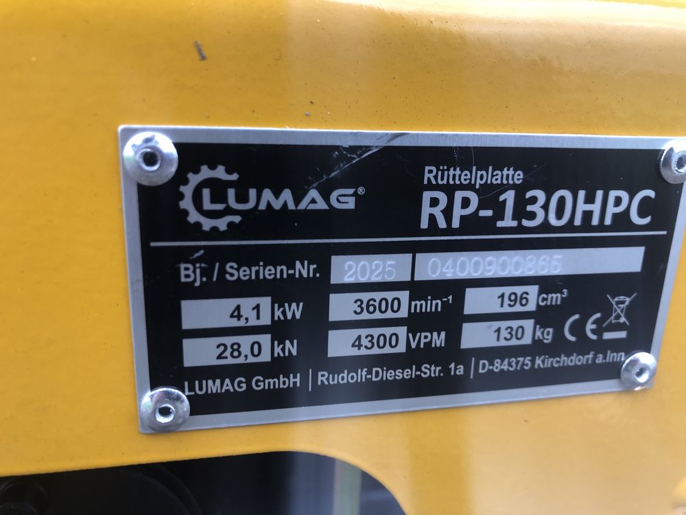 Zagęszczarka LUMAG RP 130HPC REWERS przód tył  Z DANII
