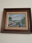 Quadro antigo com paisagem e assinado por pintor