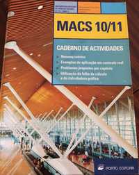 Caderno de Atividades de MACS do 10º e 11º anos (como novo)