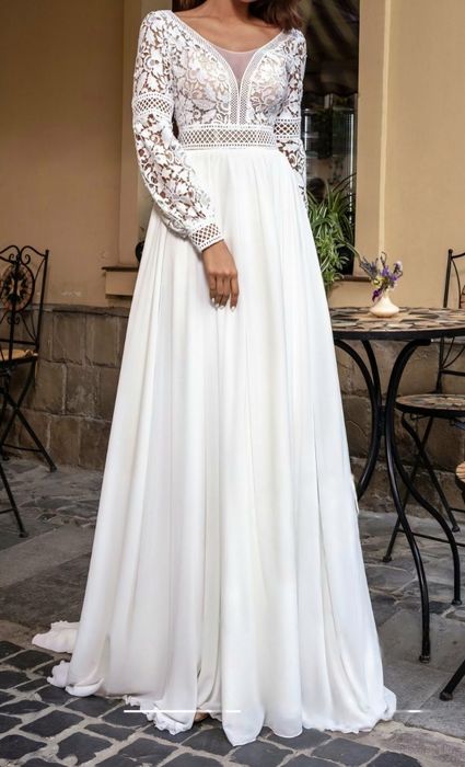 Весільна сукня бохо. Українська весільна сукня. Весільна сукня з довги