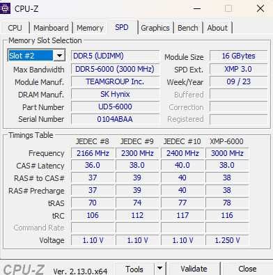 Оперативная память DDR5 32GB (2 x 16GB) 6000mhz cl38