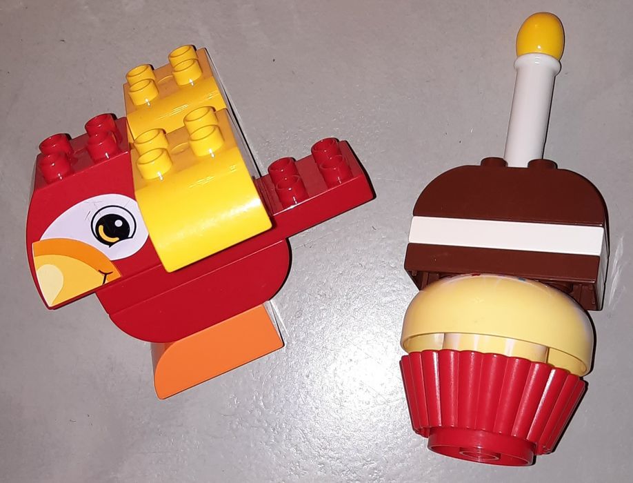 Fajne i wesołe Papuga i pierwsze ciastka Lego duplo jak nowe!