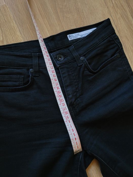 Oryginał czarne Jeansy Big Star modne "Marchewy" Tapered leg rozm.27 S