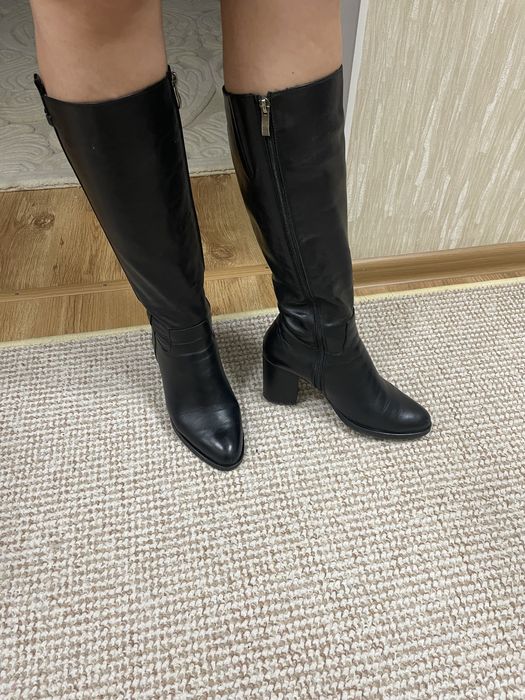 чоботи сапожки сапоги шкіряні зимові 39р