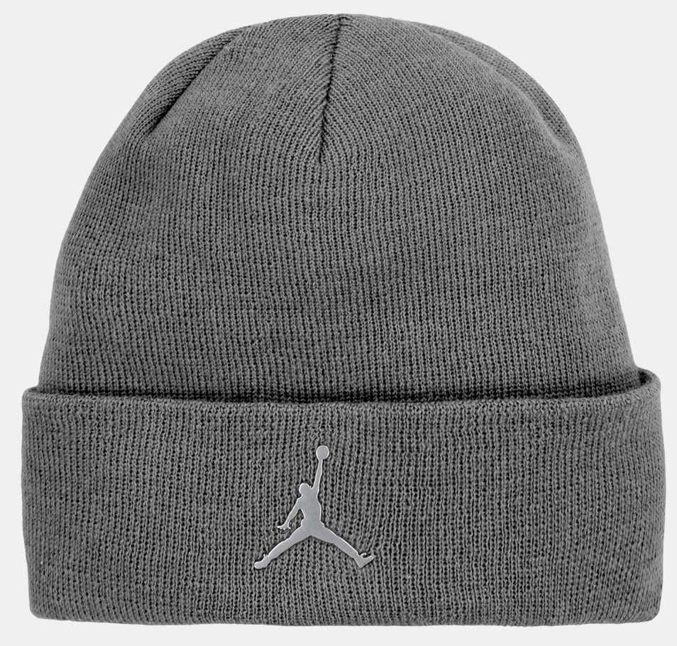 Jordan Nike Metal Logo Beanie Grey 9A0063 - nowa zimowa czapka