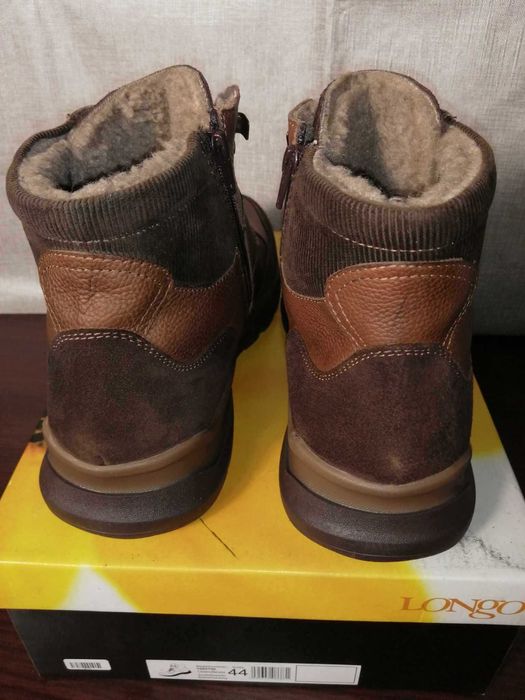 LONGO Nowe Buty Męskie Ciepłe Trapery Ocieplane Skóra 44 Oryginalne