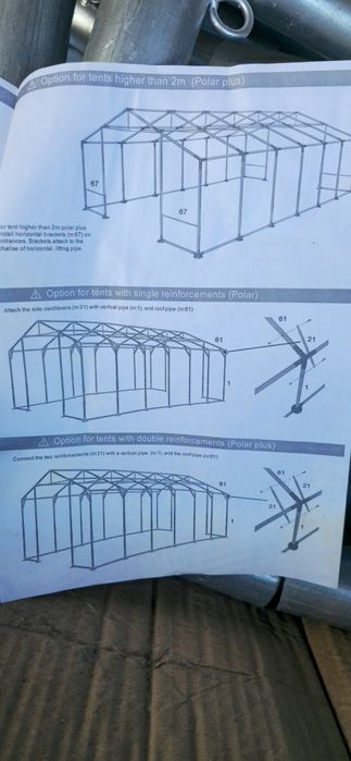 Namiot cateringowy 6x8 m tent p50 wysokość 2.5m