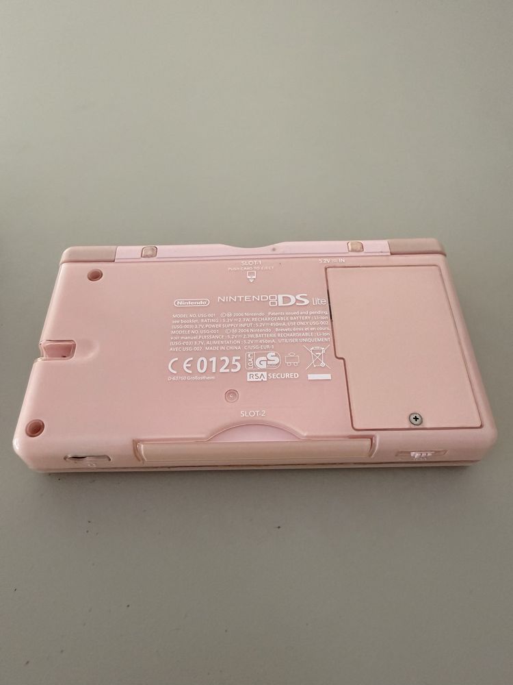 Nintendo ds lite rosa com carregador