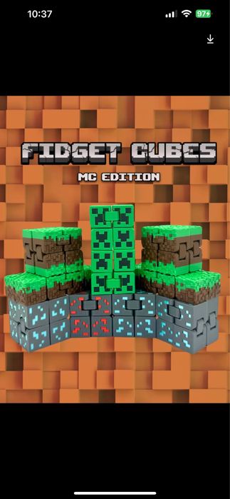 Антистрес куб кріпер Minecraft Creeper Fidget Cube