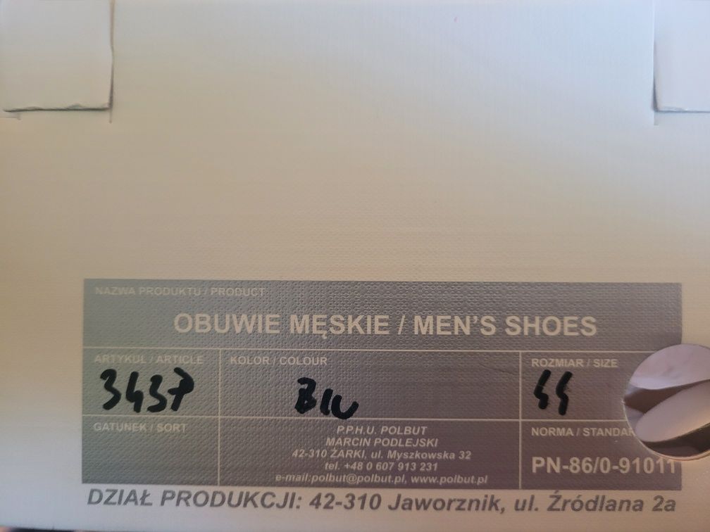 Buty skórzane firmy Polbut roz 44 brązowe