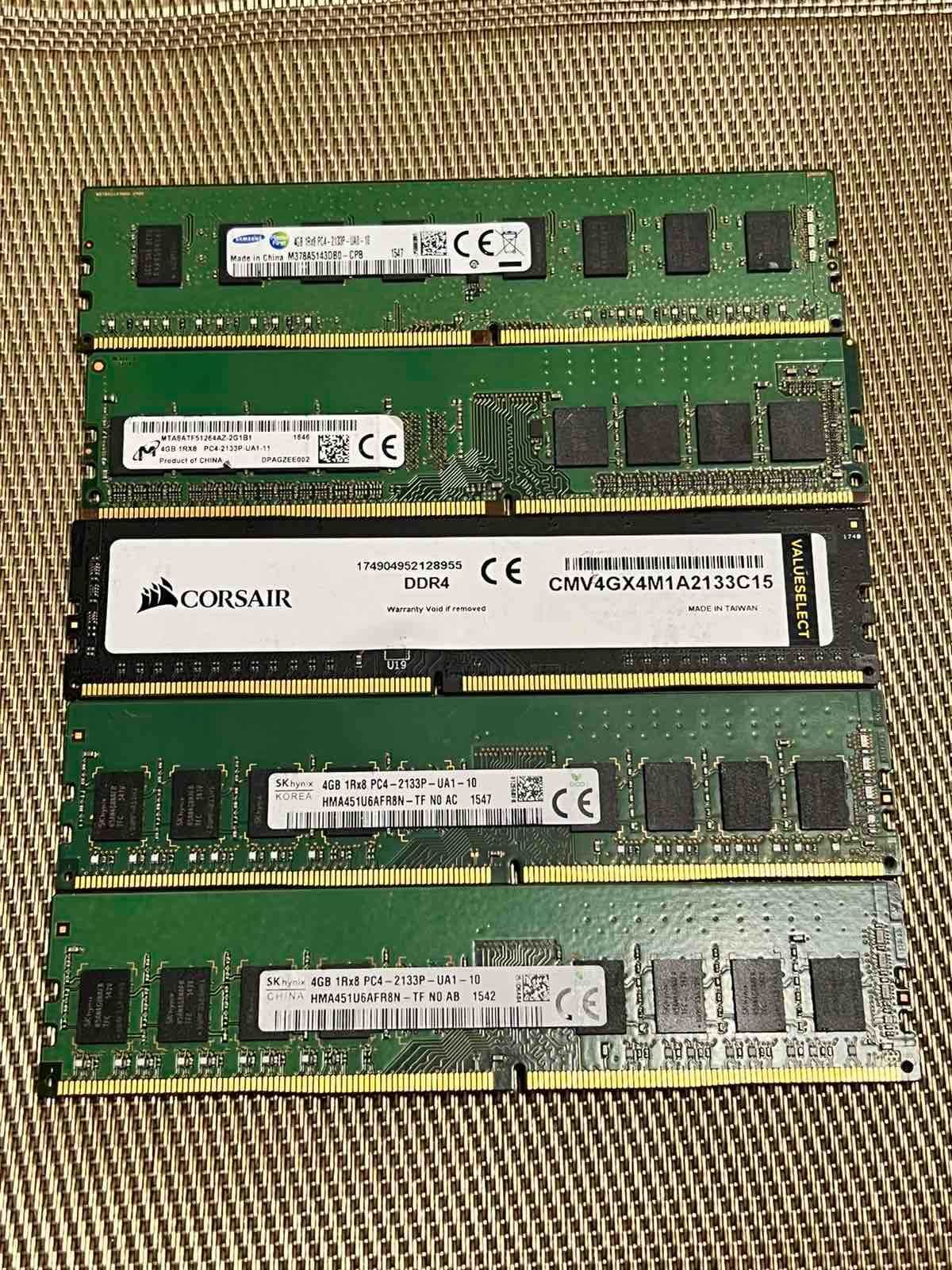 Оперативная Память на ПК DDR4 1Rx16 4GB 2133МГц В ассортименте