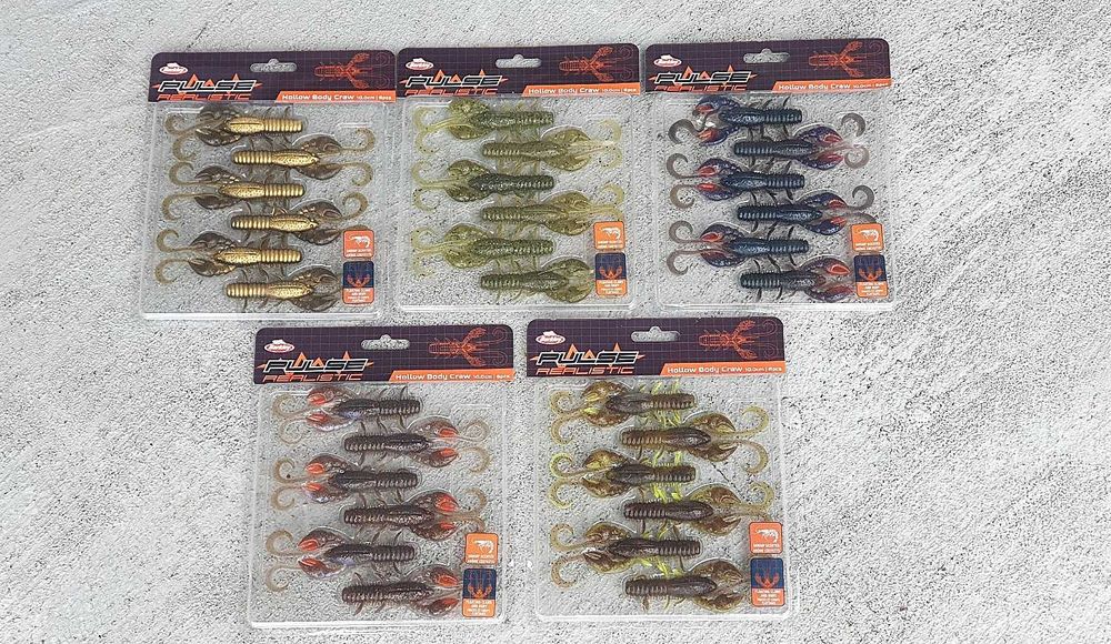 Guma raczek Berkley REALISTIC Hollow Body Craw 10cm - Zestaw 30 sztuk