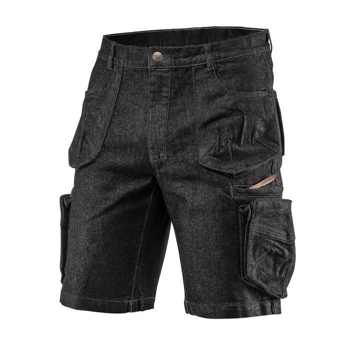 Krótkie Spodenki Robocze Denim, Czarne, Rozmiar Xs