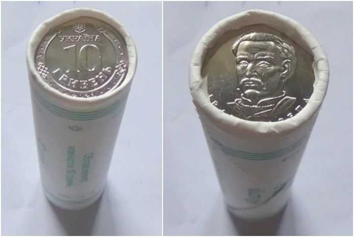 Банковские роллы 10 коп , 50 коп , 10 грв .