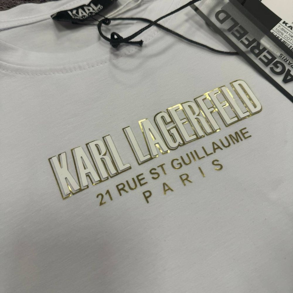 НОВЫЙ СЕЗОН 2024 женская белая футболка Karl Lagerfeld размеры: s-xxl