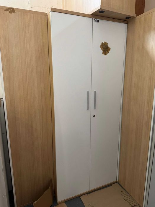 Szafa biała aktowa 80x190 cm szafy aktowe biurowe do biur domu szkół