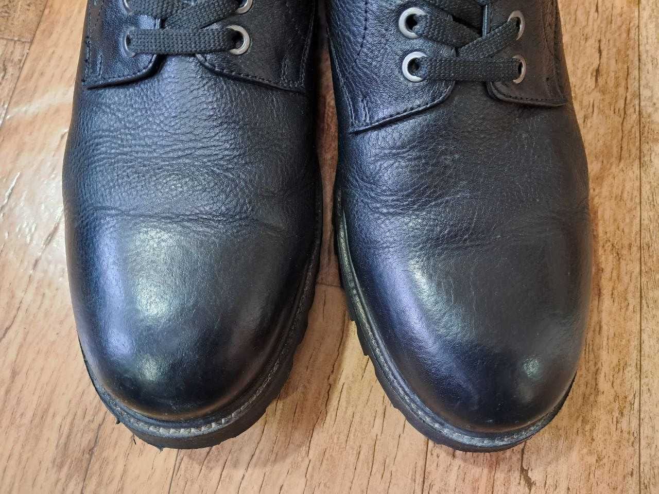 Зимне-осенние мужские черные кожаные ботинки Fitzgerald Mexx