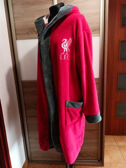 Czerwony szlafrok męski licencjonowany. LFC rozmiar M. 
Stan bardzo do