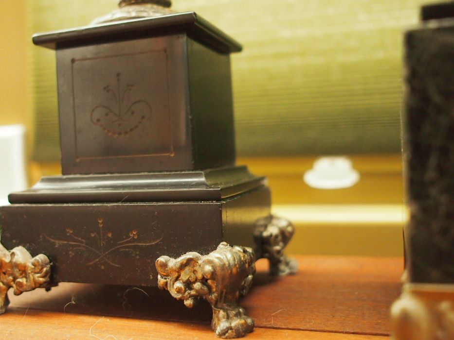 Zegar Antyk + 2 świeczniki