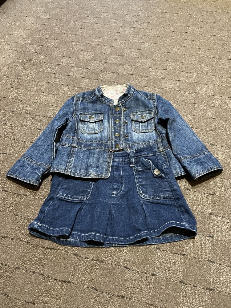 Джинсова куртка на дівчинку, 1-2 роки