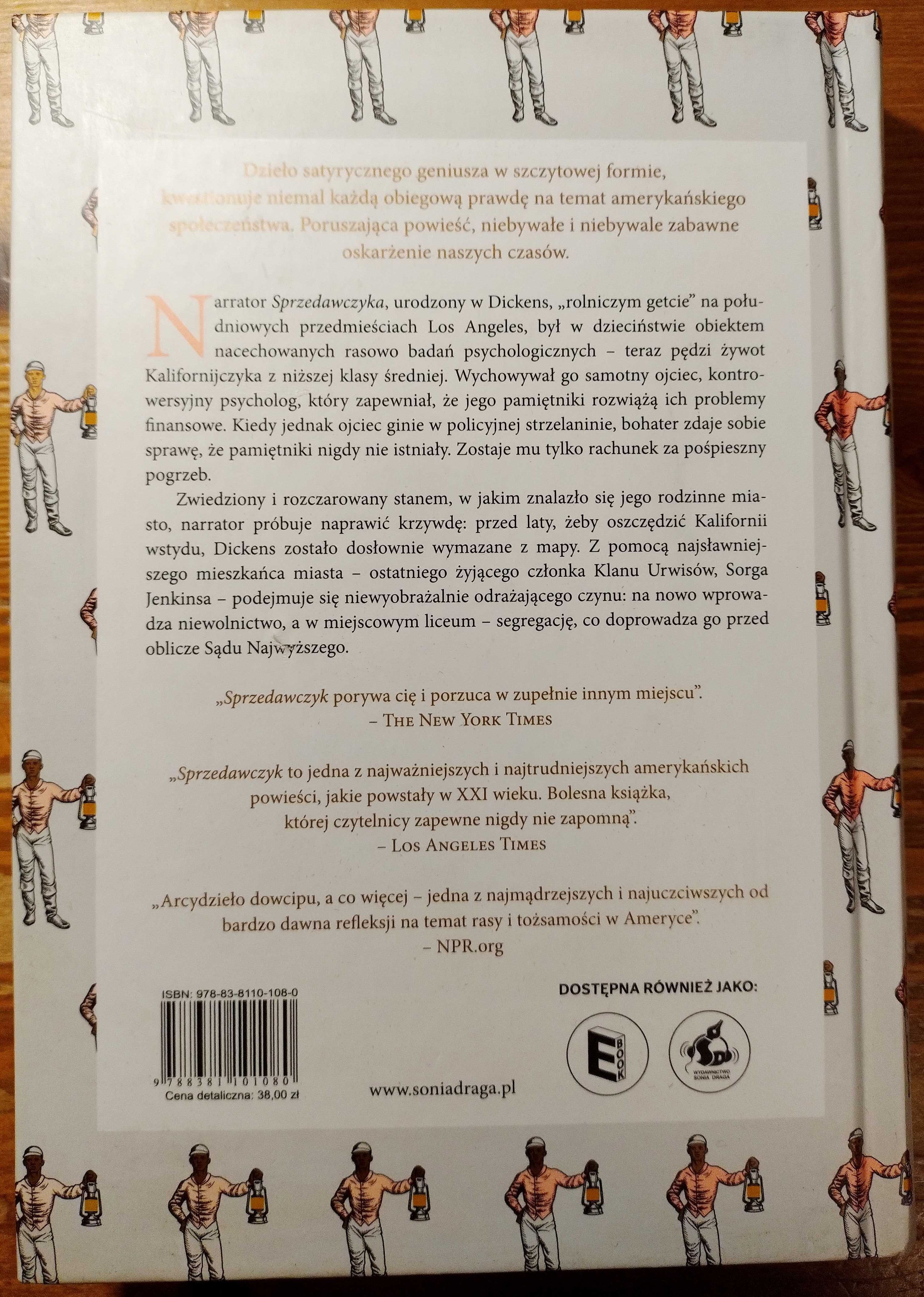 Sprzedawczyk - Paul Beatty, twarda oprawa, stan bdb.