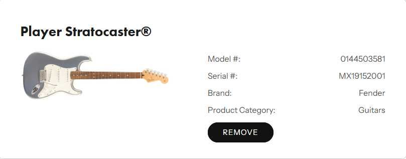 Gitara elektryczna Fender Player Stratocaster, Made in Mexico 2019 r.
