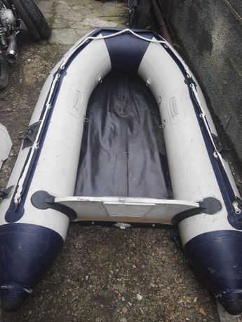 ponton wędkarski sztywna podłoga SOLID MARINE SM230 pawęż pod silnik