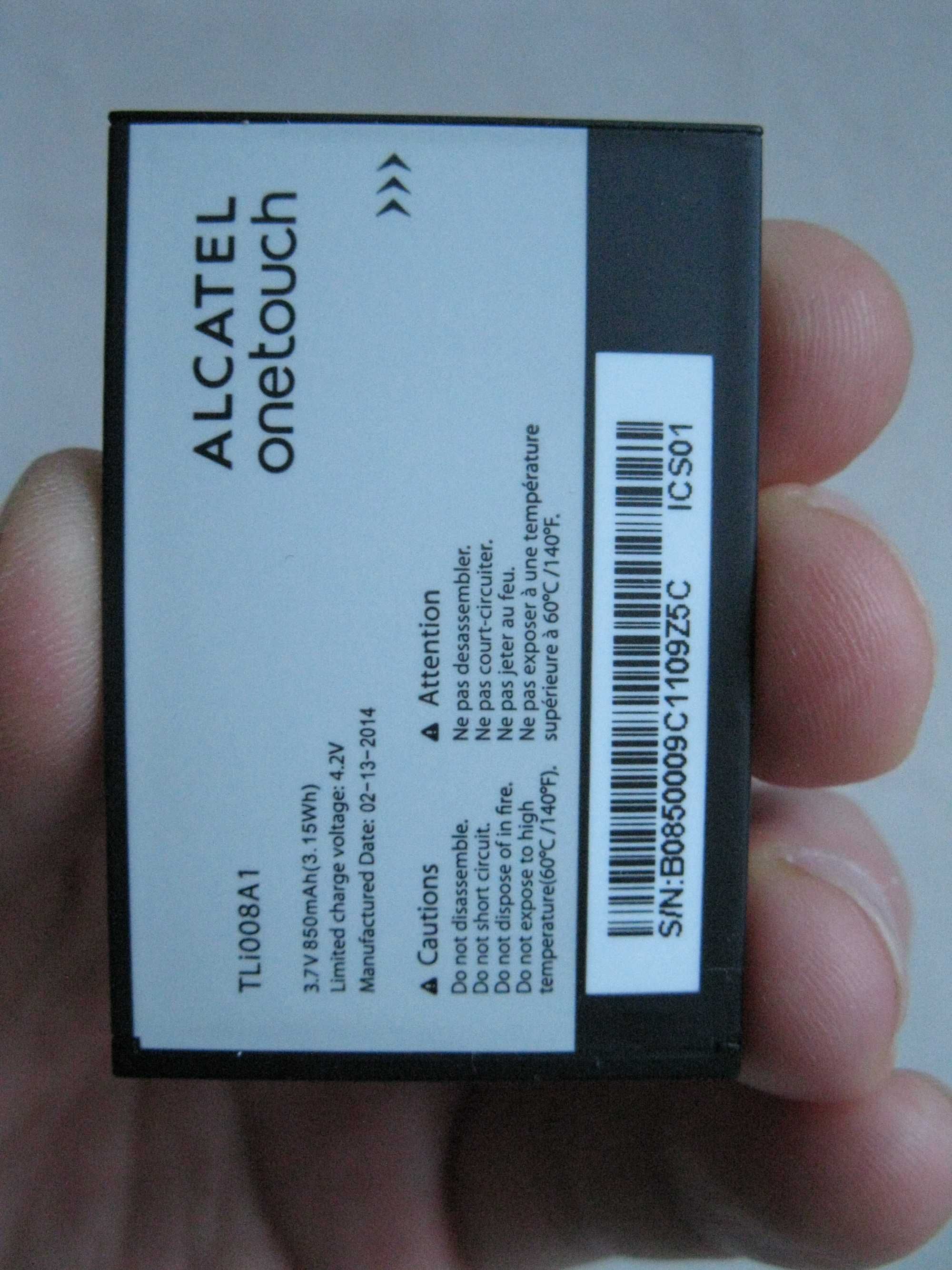 Аккумулятор Alcatel Tli008A1 (Li-ion 3.7V, 850mAh)