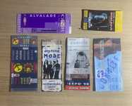 Bilhetes de concertos antigos