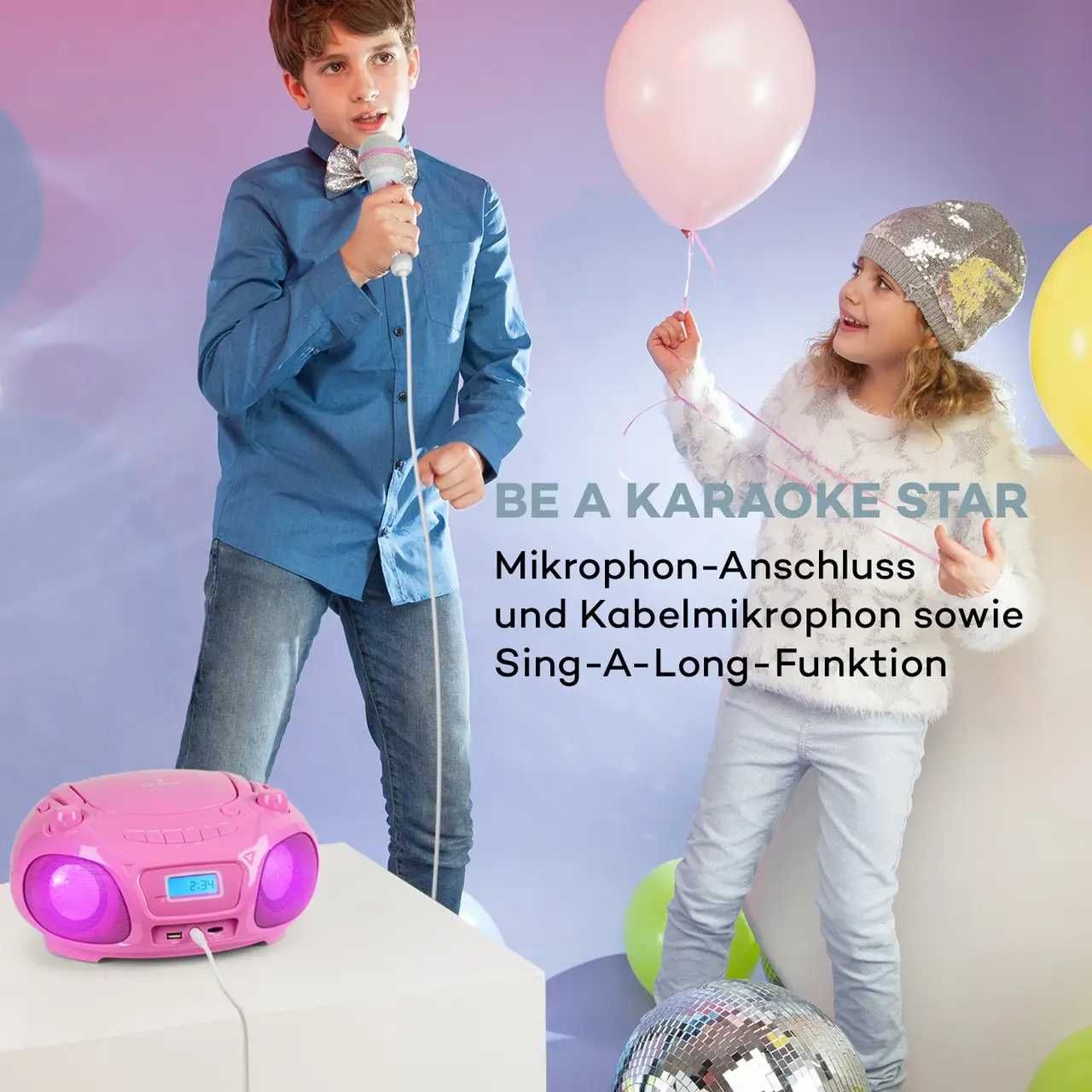 Дитячий Бумбокс караоке з мікрофоном, USB -Чудовий подарунок