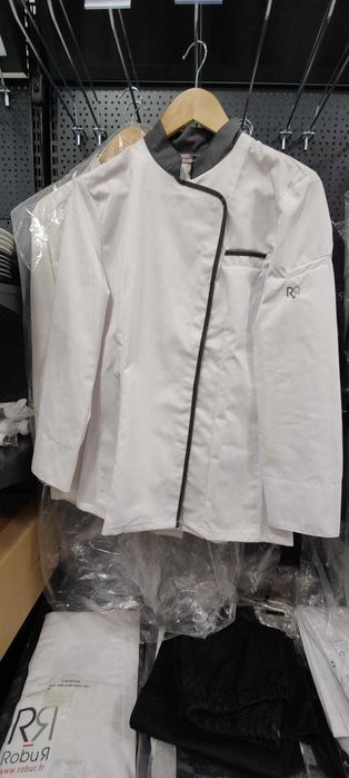 WYPRZEDAŻ EKSPOZYCJI Bluza kucharska biała Robur EXPRESSION S, M, nowa