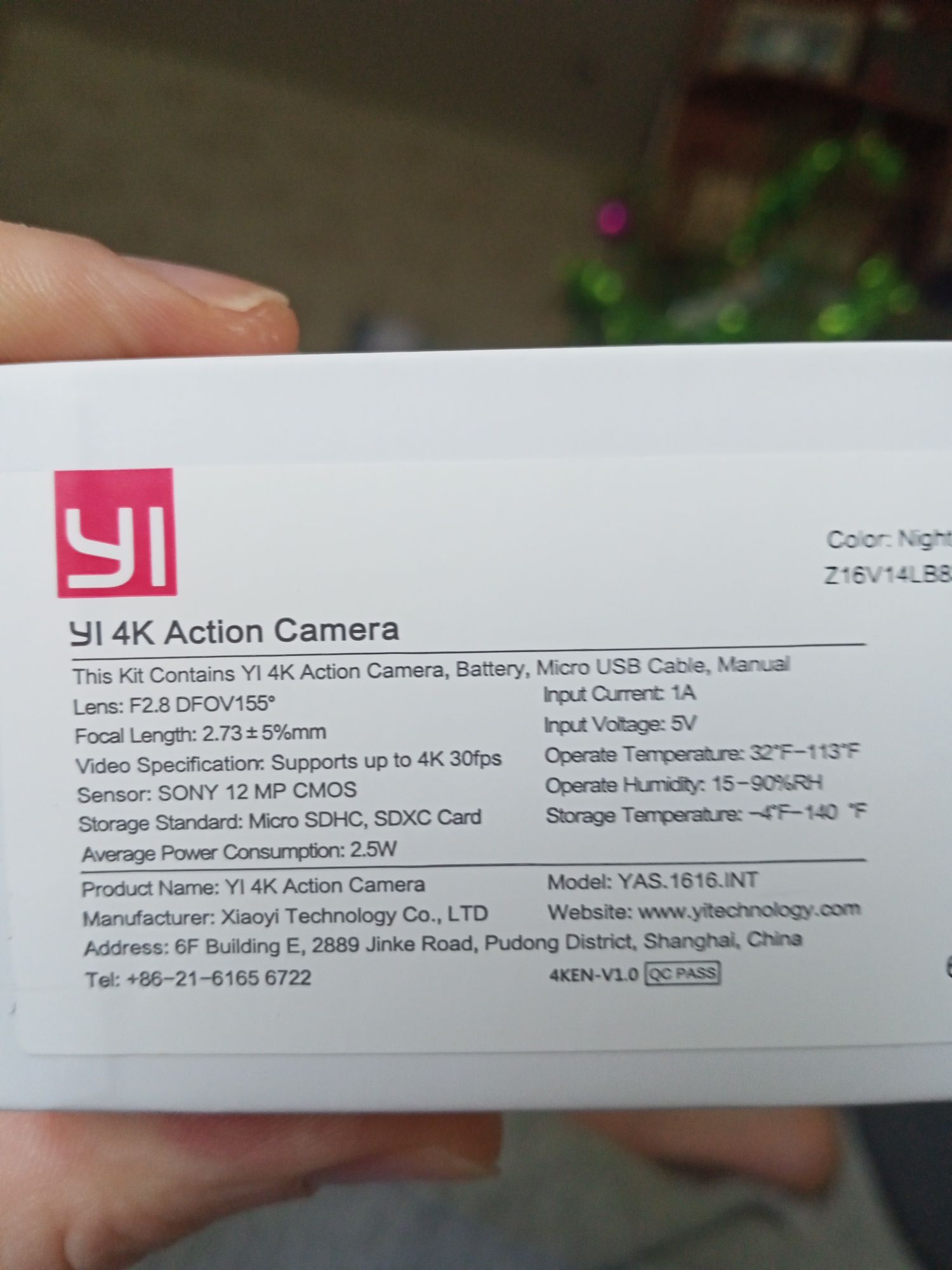 yi 4k action camera black