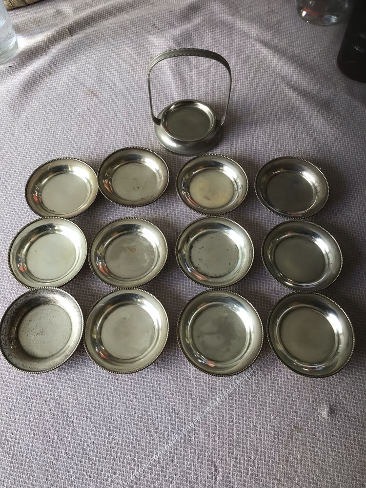 12 cinzeiros de mesa com suporte antigos