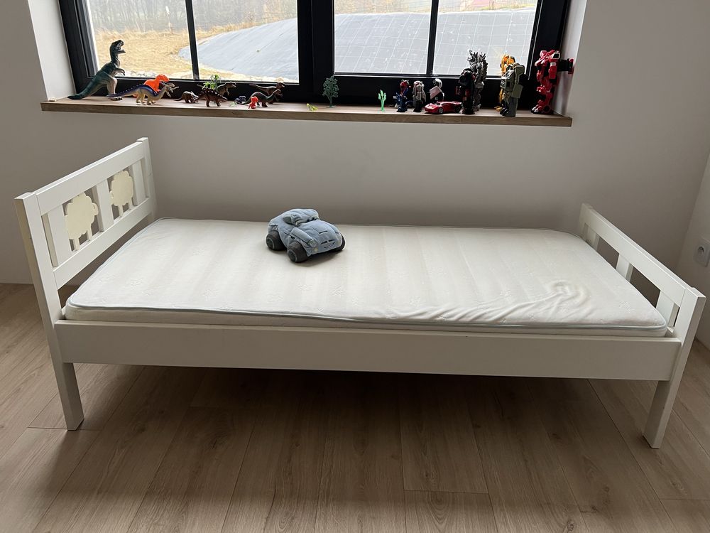 IKEA KRITTER Rama łóżka z dnem z listew, biały, 70x160 cm