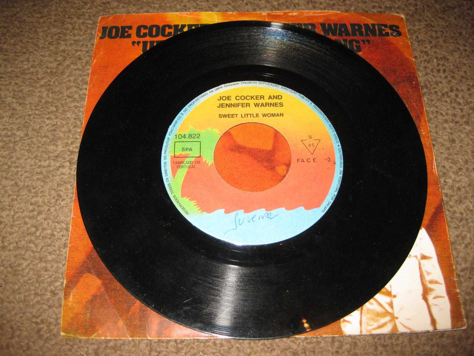 Vinil Single do Joe Cocker e Jennifer Warnes "Up Where We Belong"