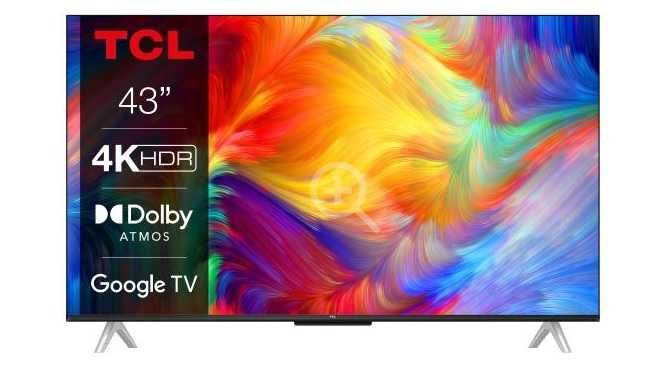 Telewizor TCL 43P638  4K UHD, Smart TV: Android TV, WiFi,