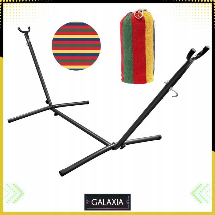 Hamak ze Stelażem Stelaż do hamaka OGRODOWY DWUOSOBOWY XXL Stojak