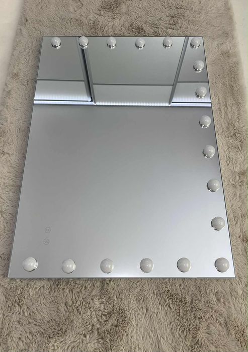 Hansong Duże lustro Hollywood 80 x 60 cm, lusterko kosmetyczne