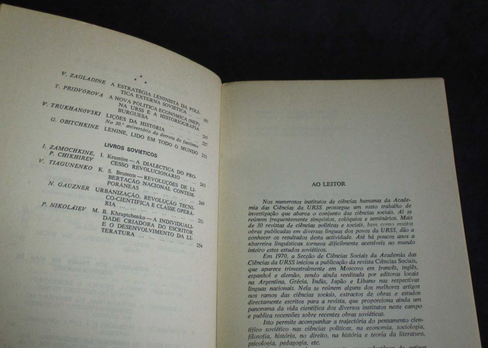 Livro Ciências Sociais na U.R.S.S Academia de Ciências na URSS