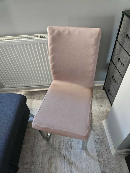 Pokrowce na krzesła elastyczne 4 sztuki beżowe cappuccino komplet